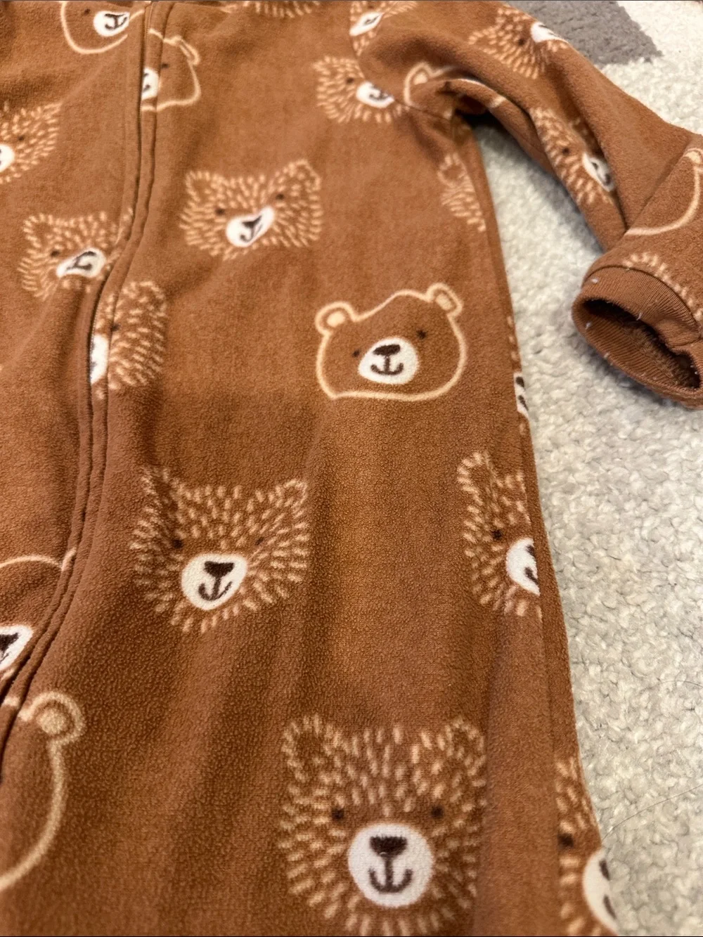 Baby boy fleece footie